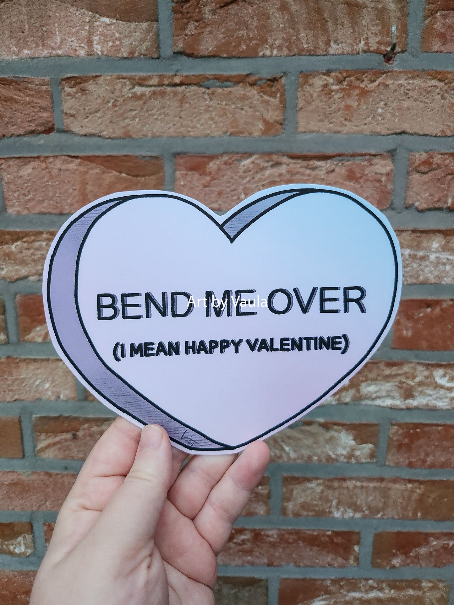 Bend me Over Candy heart card