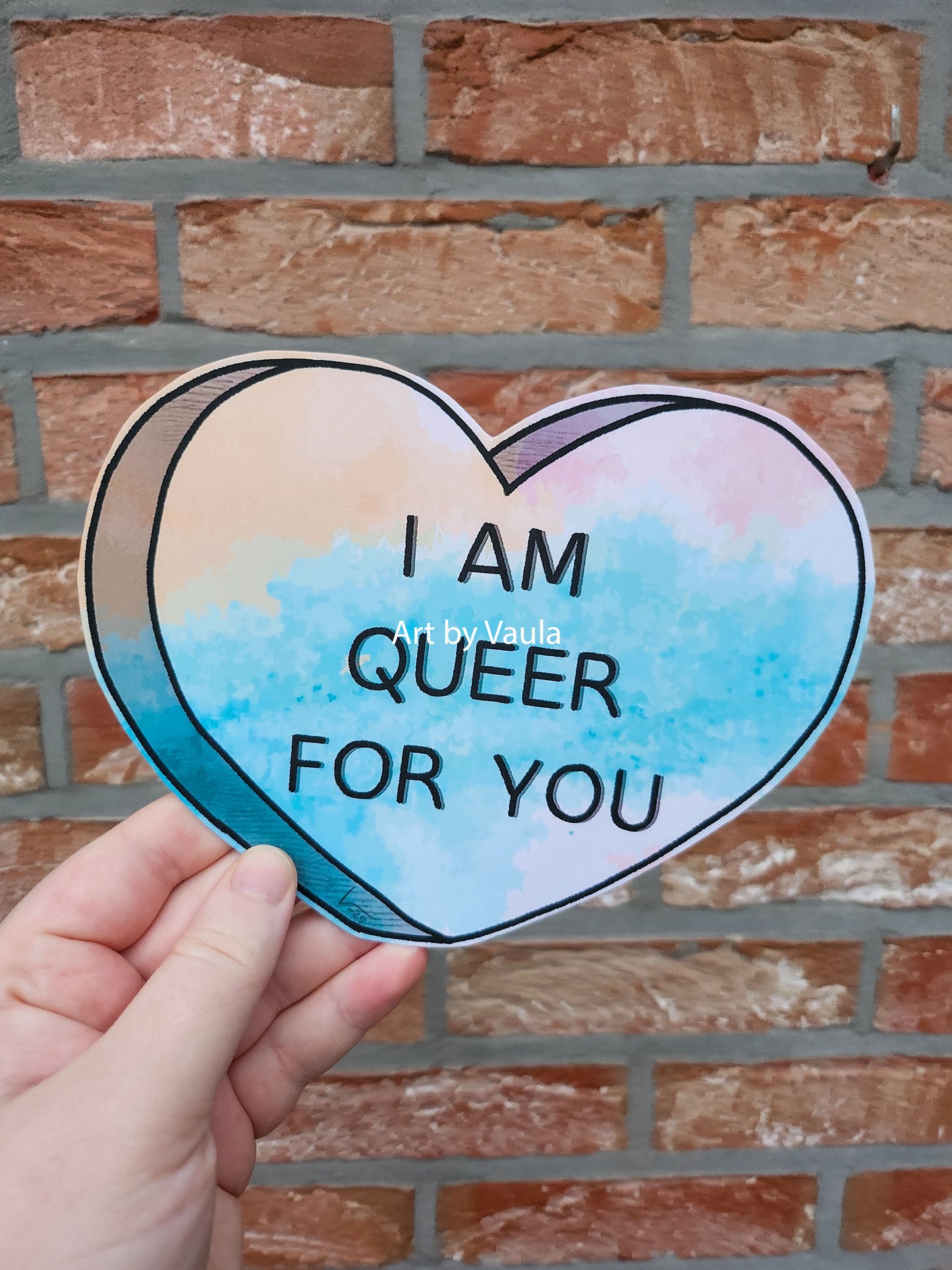 Queer Candy heart card