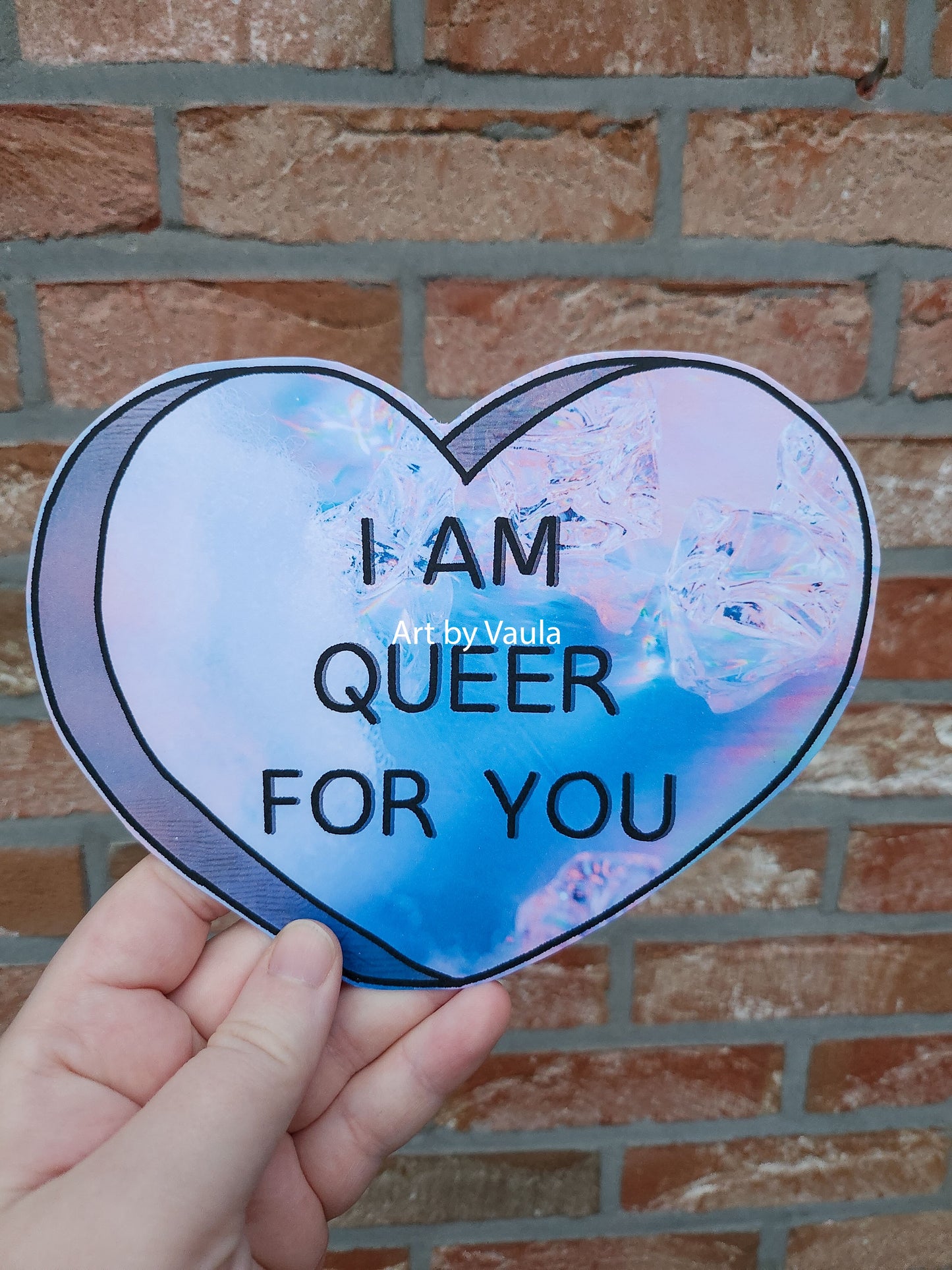 Queer Candy heart card