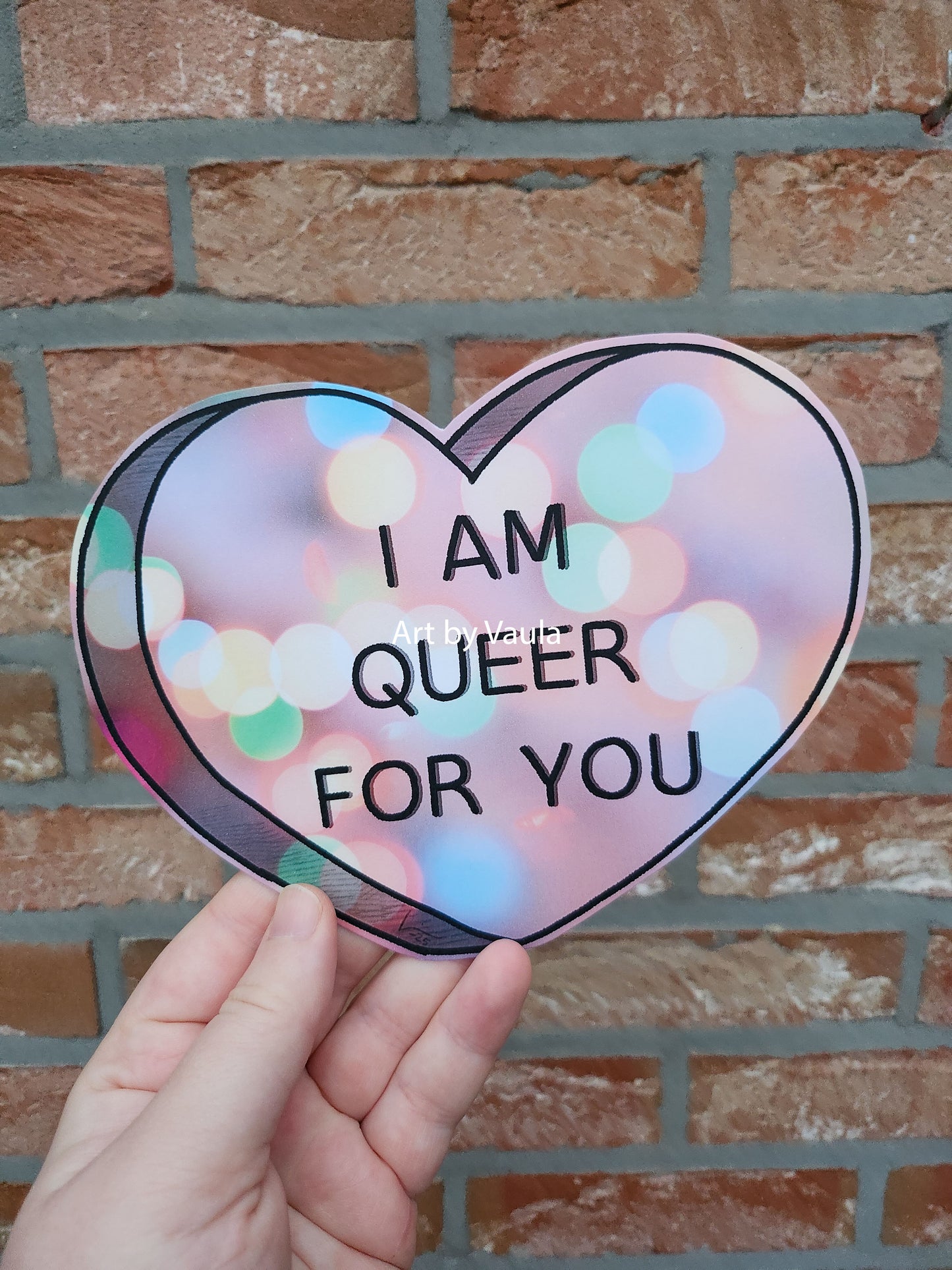 Queer Candy heart card