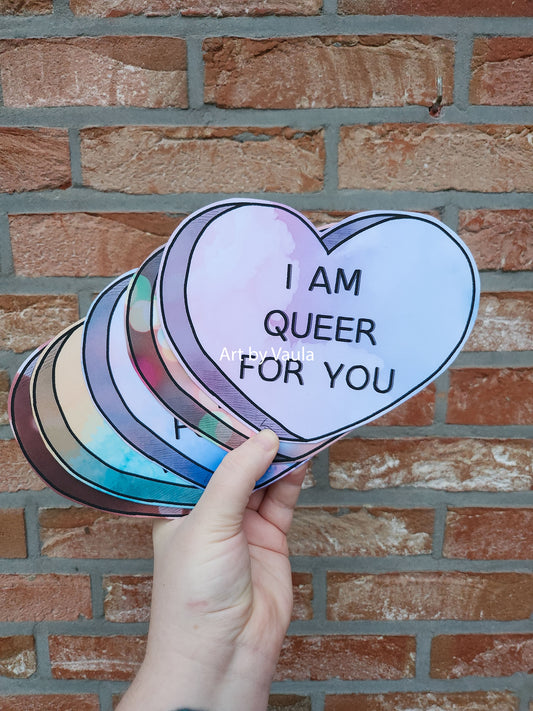 Queer Candy heart card