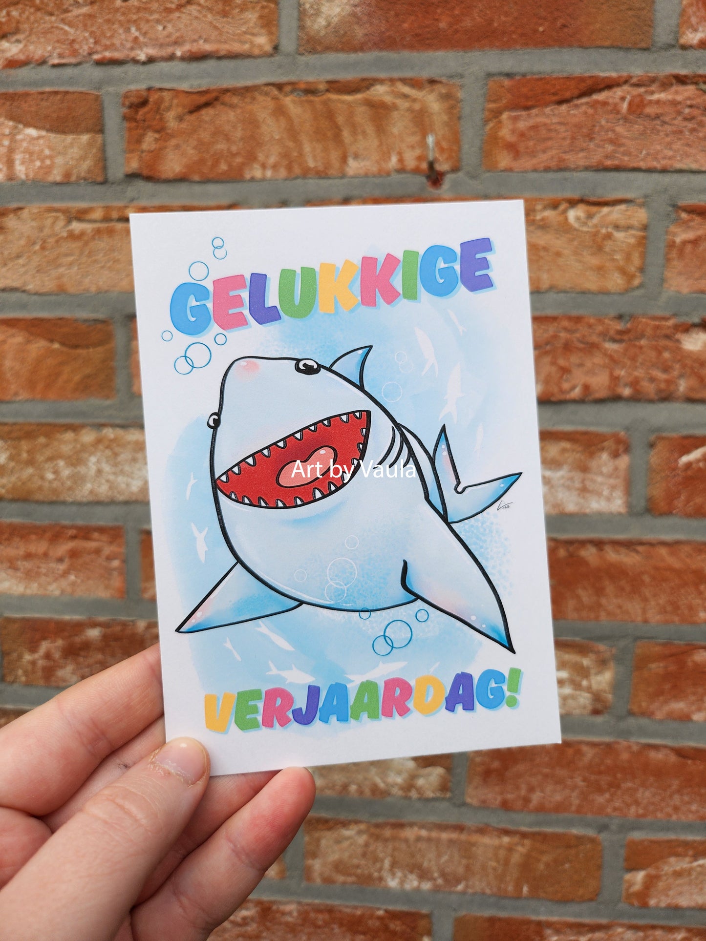 Shark birthday card