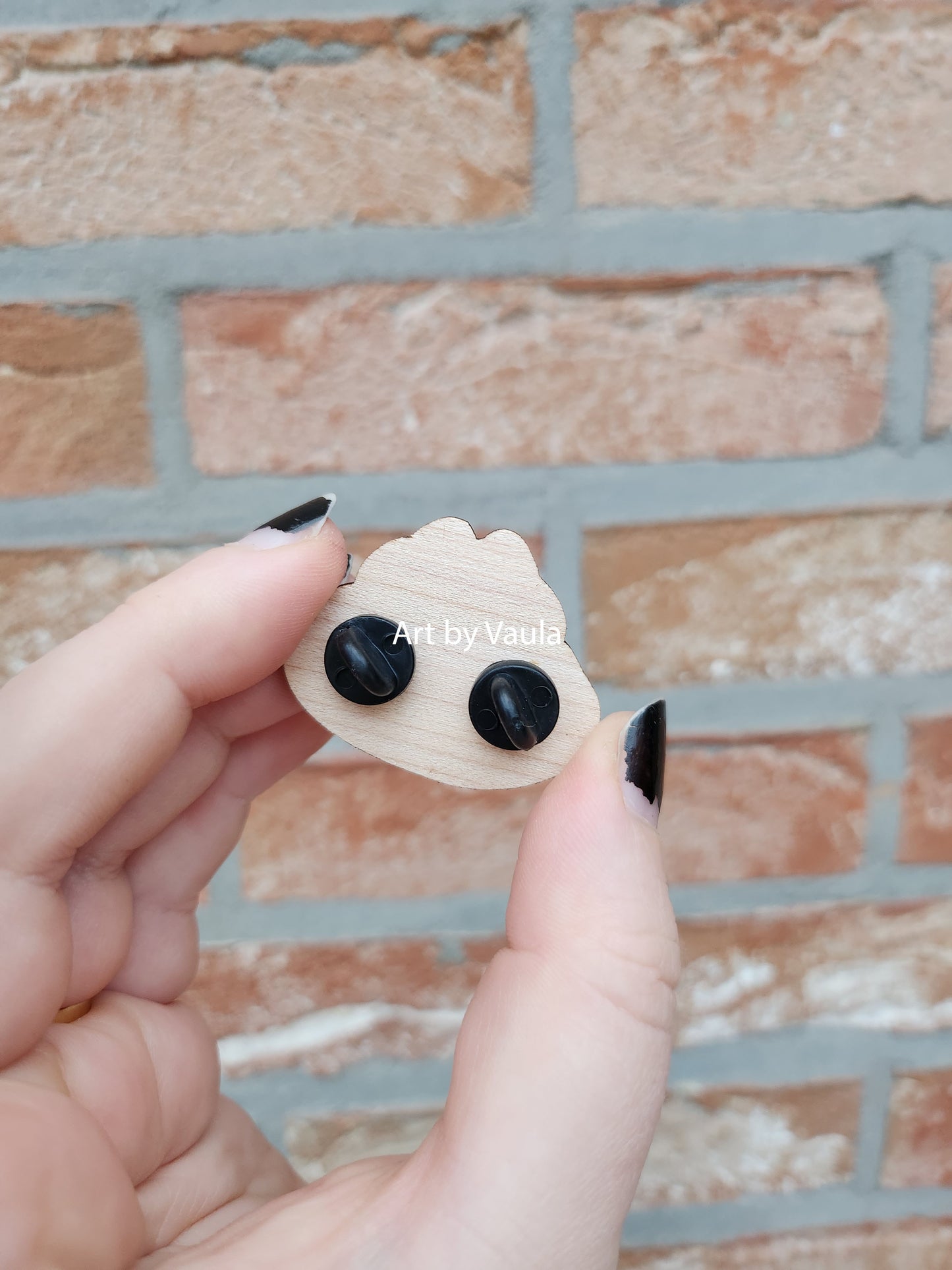 Morning coffee - wood pin