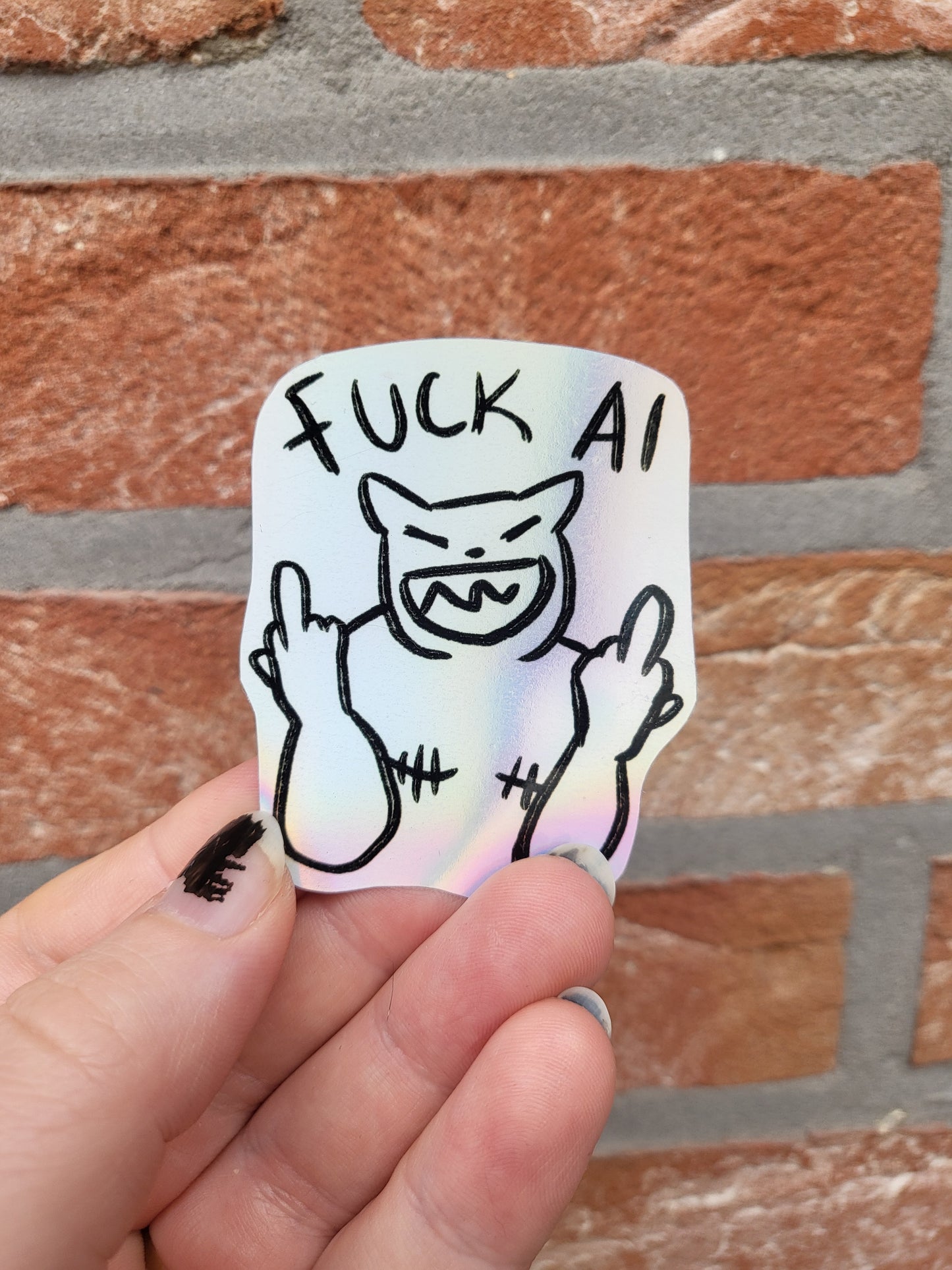 Fuck AI -stickers