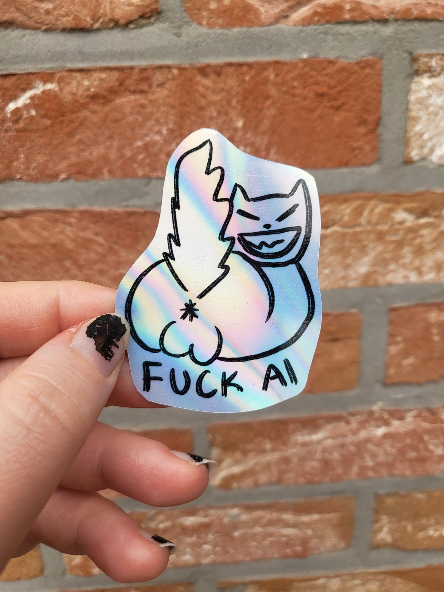 Fuck AI -stickers