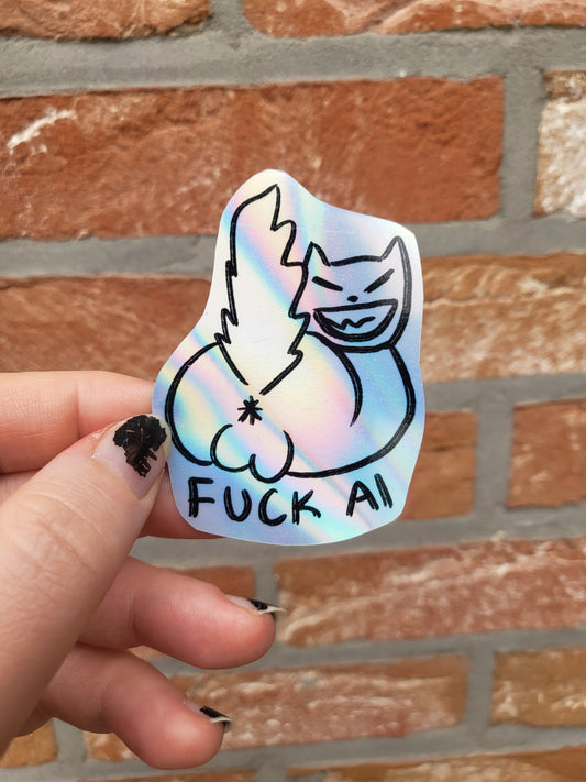 Fuck AI -stickers