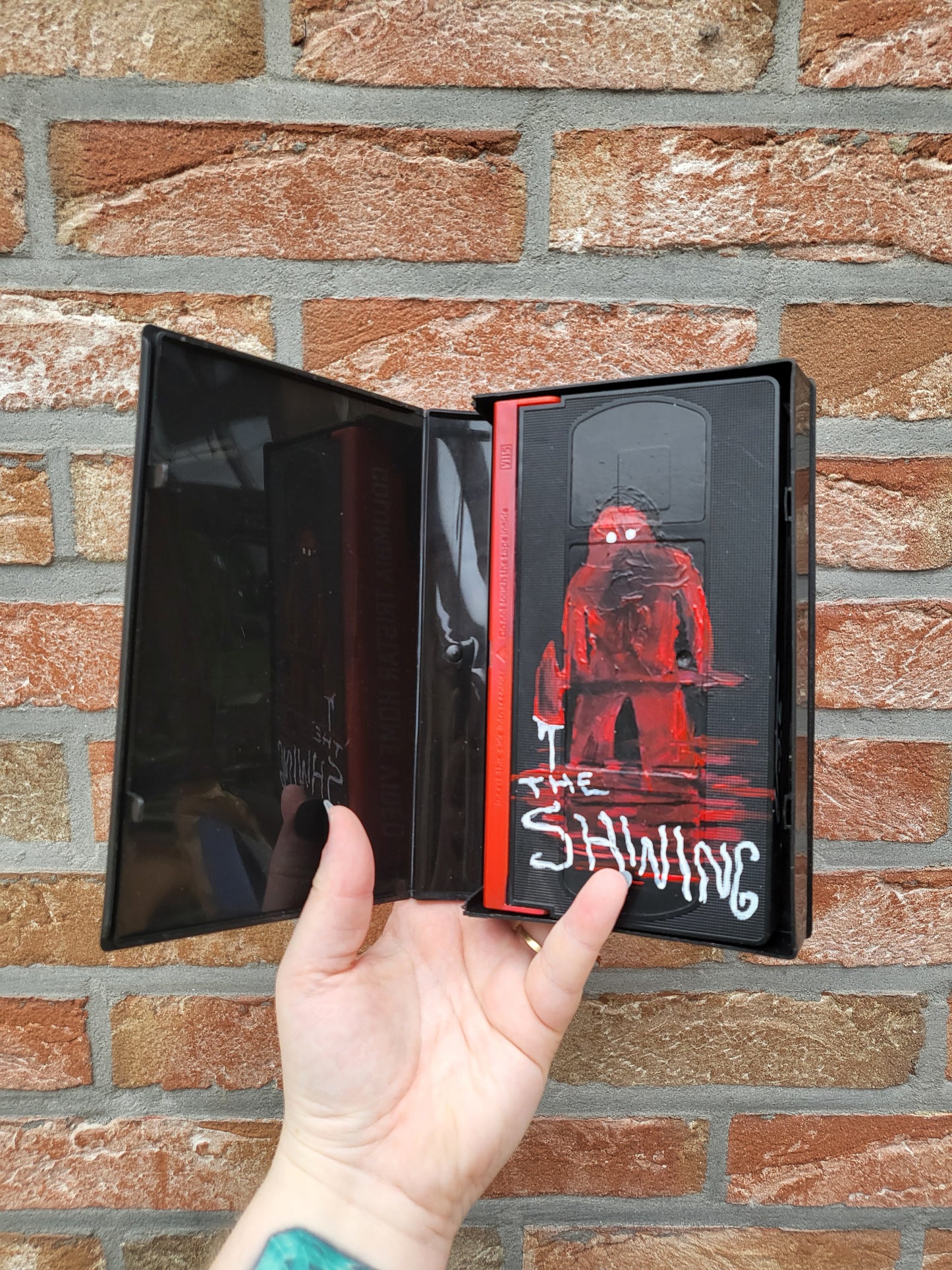 Upcycled VHS tapes - painting