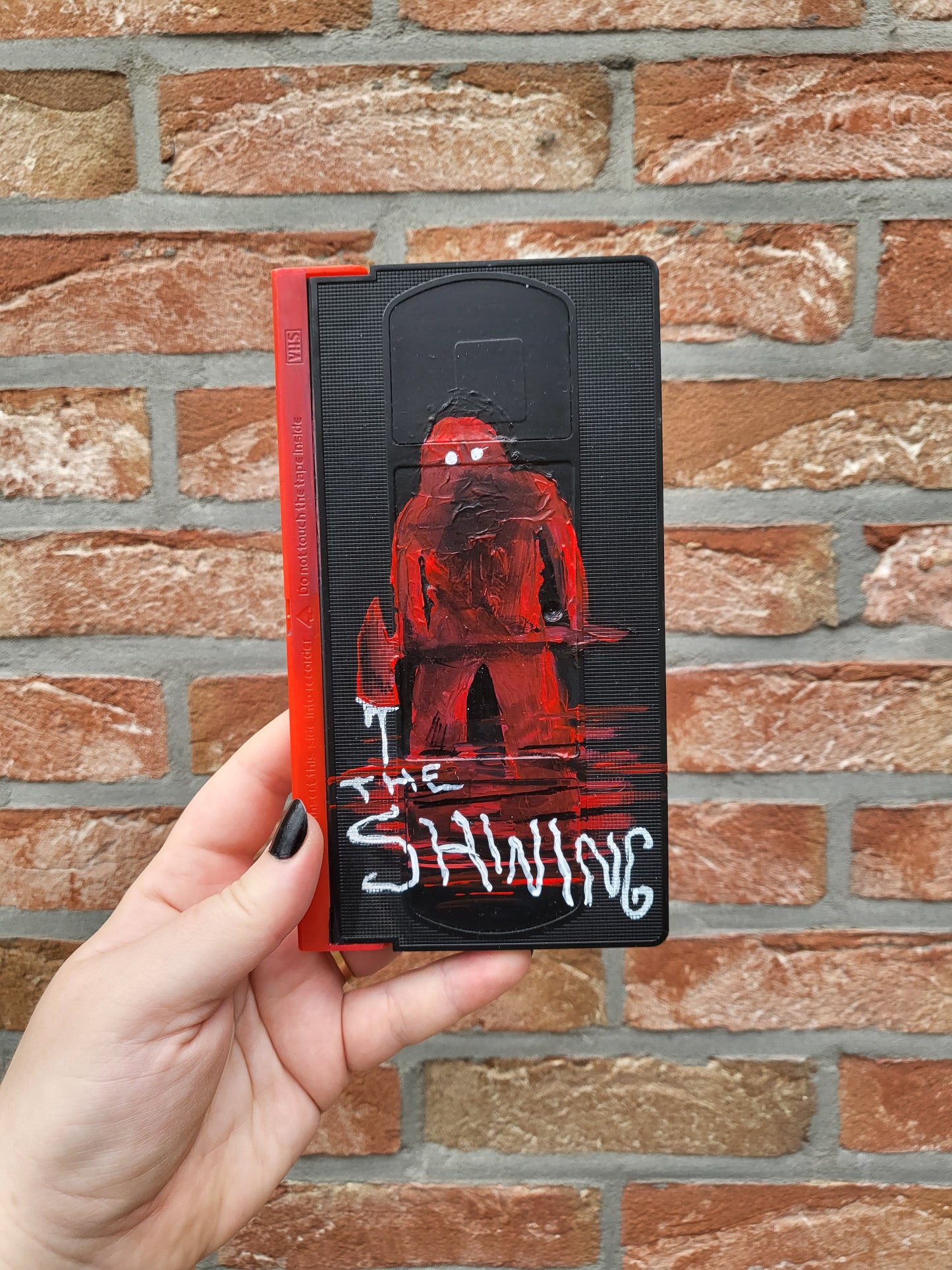 Upcycled VHS tapes - painting