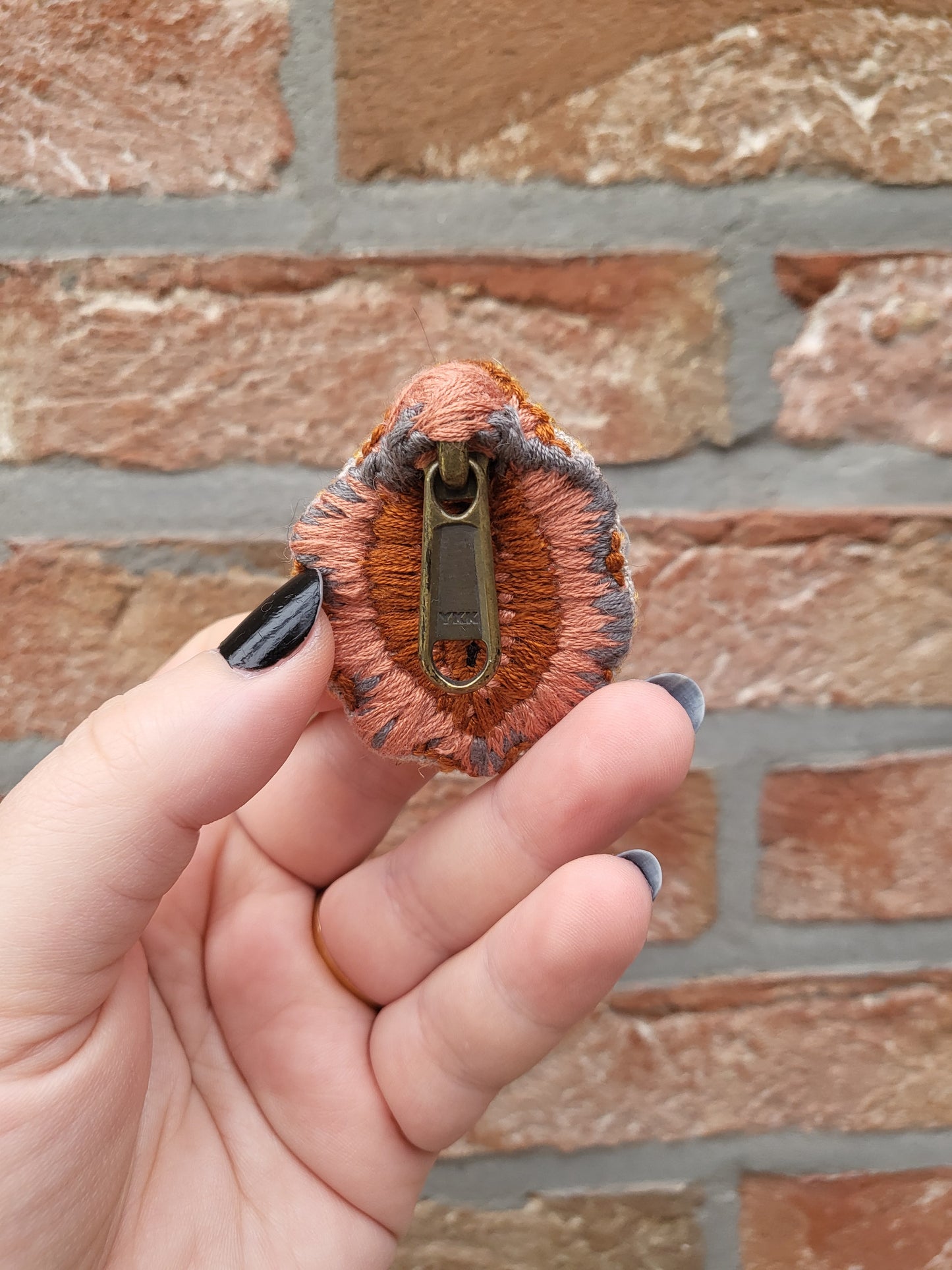 Embroided - brooch