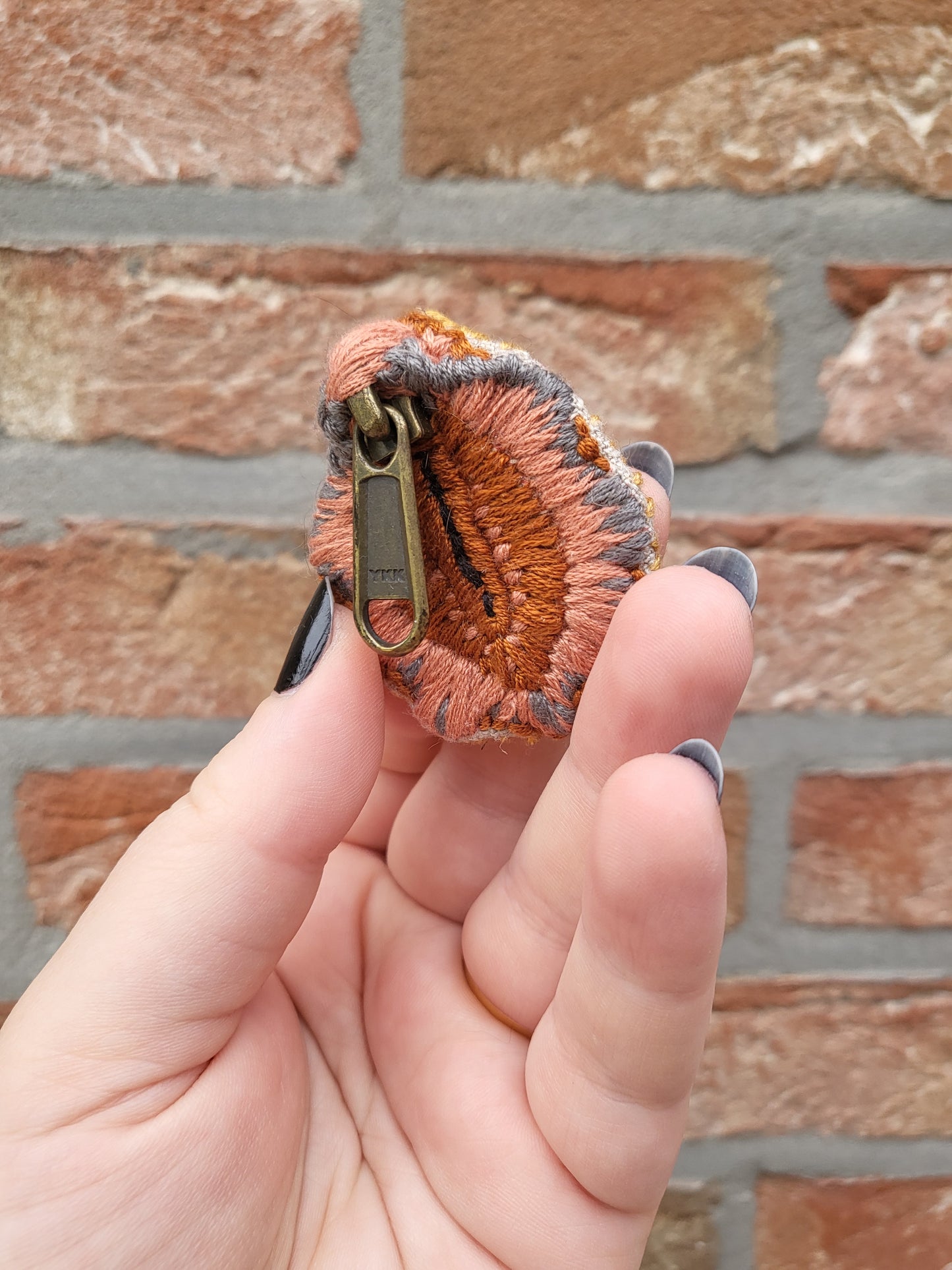 Embroided - brooch