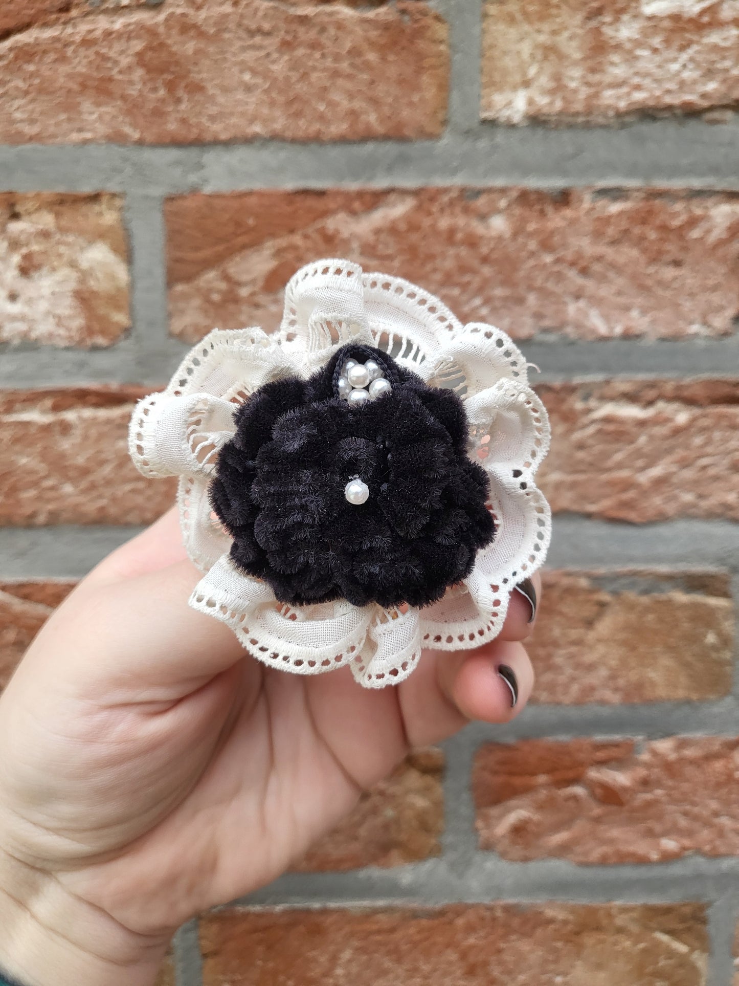 Embroided - brooch
