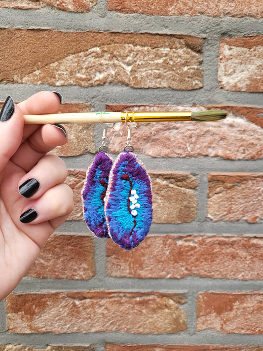 Embroided - earrings