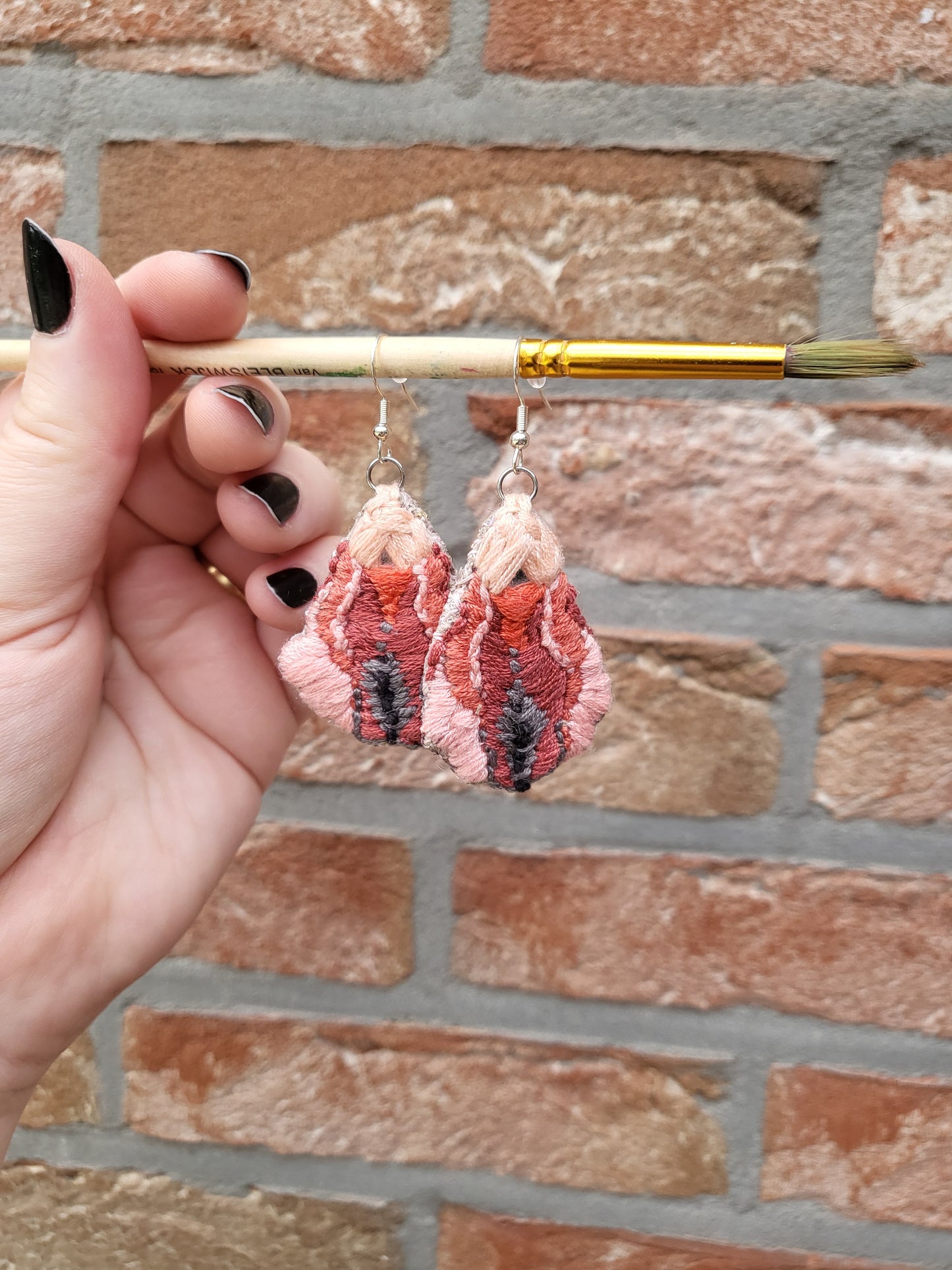 Embroided - earrings
