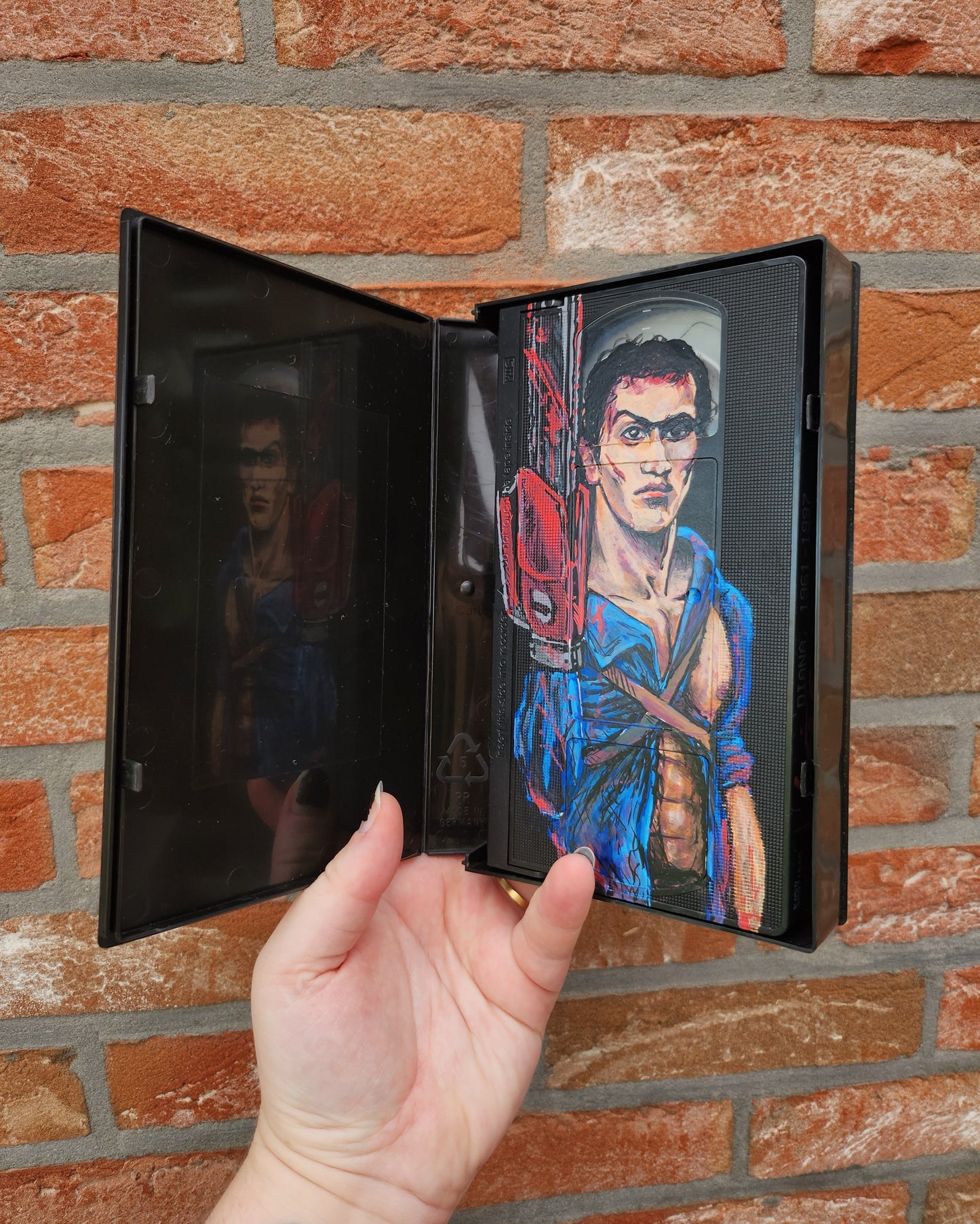 Upcycled VHS tapes - mini painting