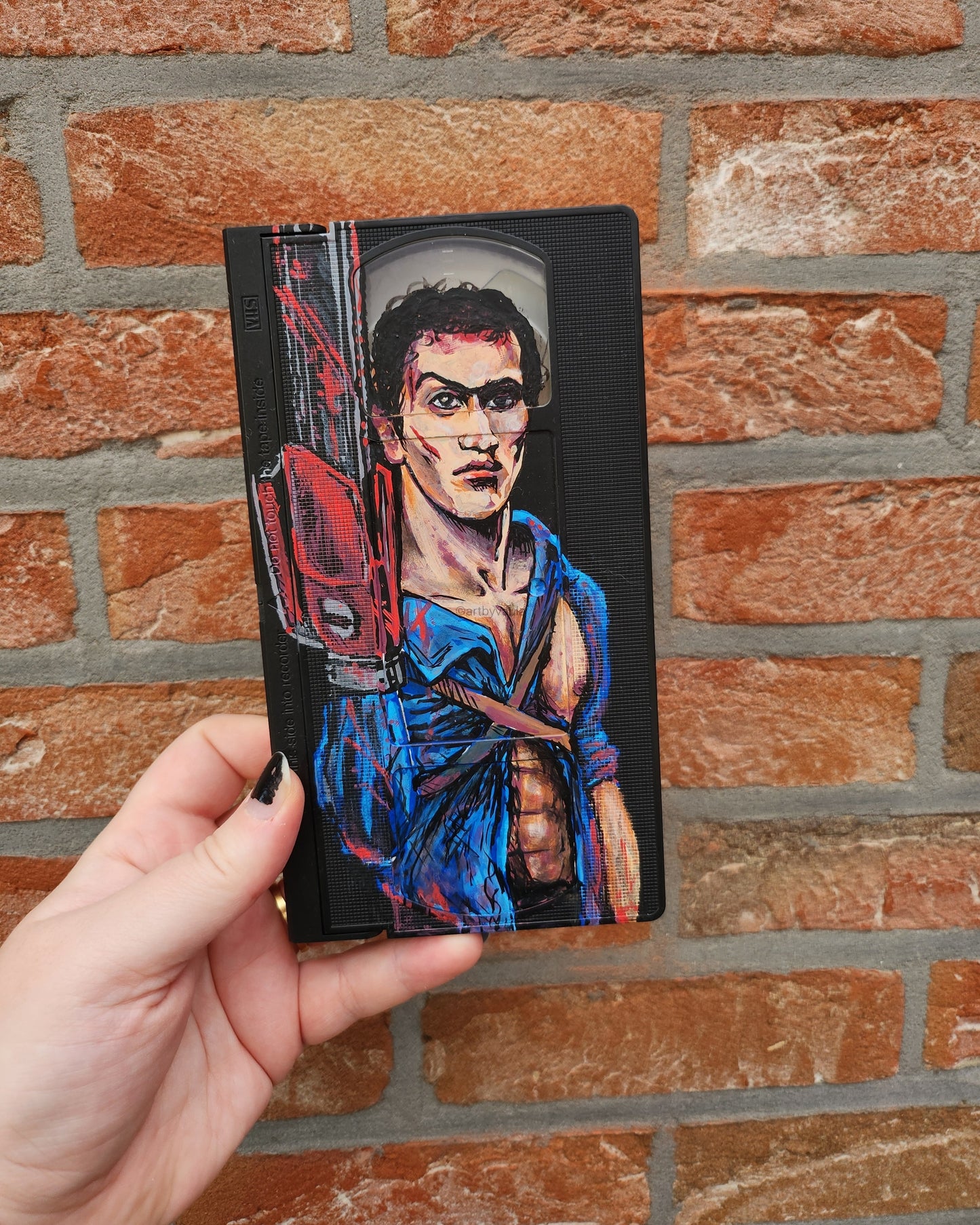 Upcycled VHS tapes - mini painting