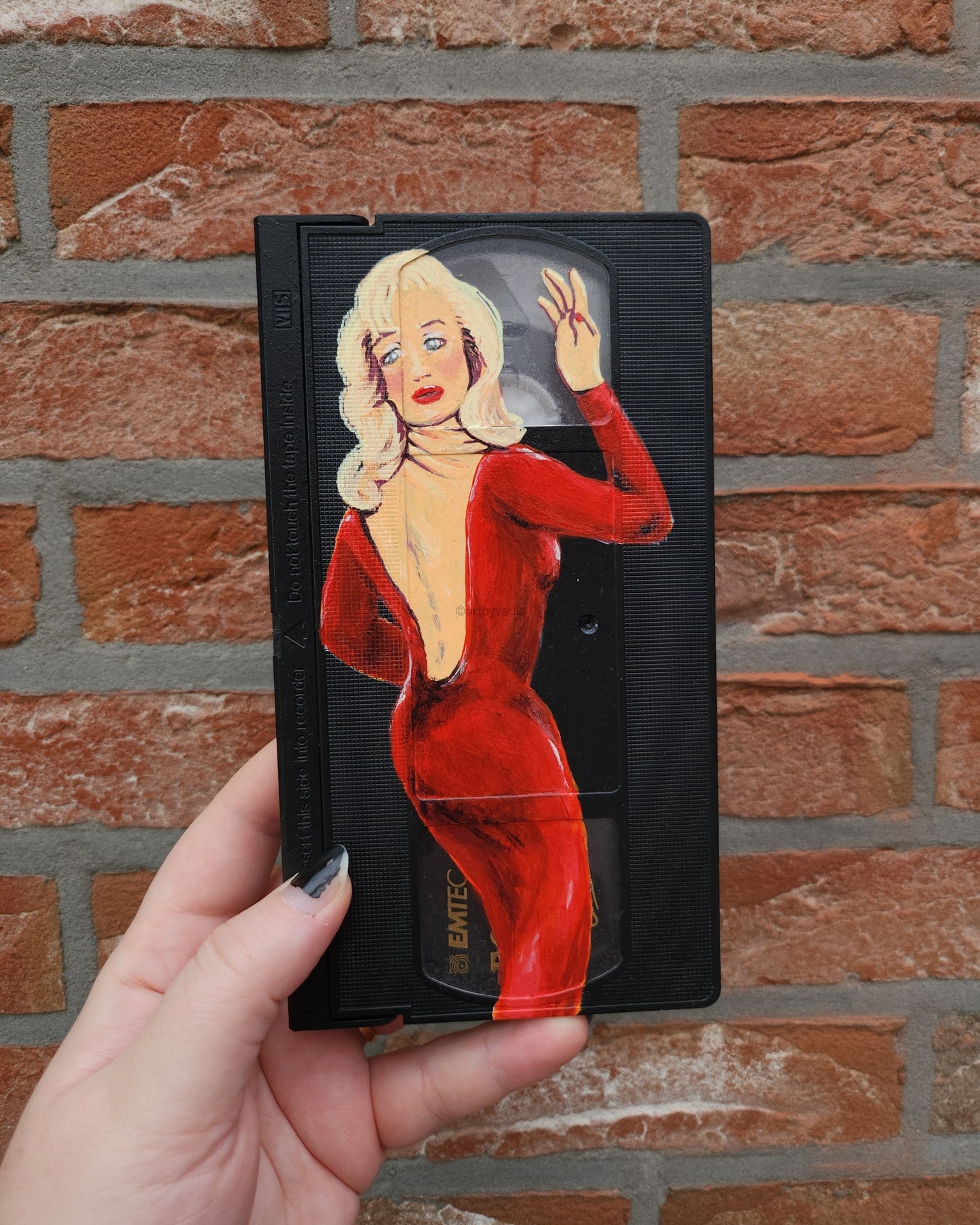 Upcycled VHS tapes - mini painting