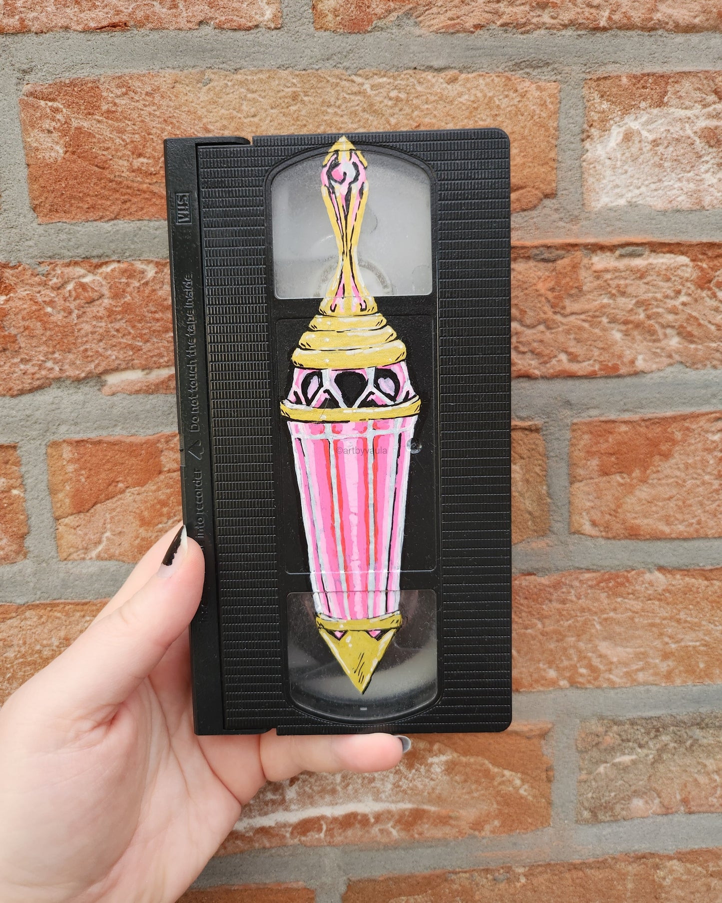 Upcycled VHS tapes - mini painting