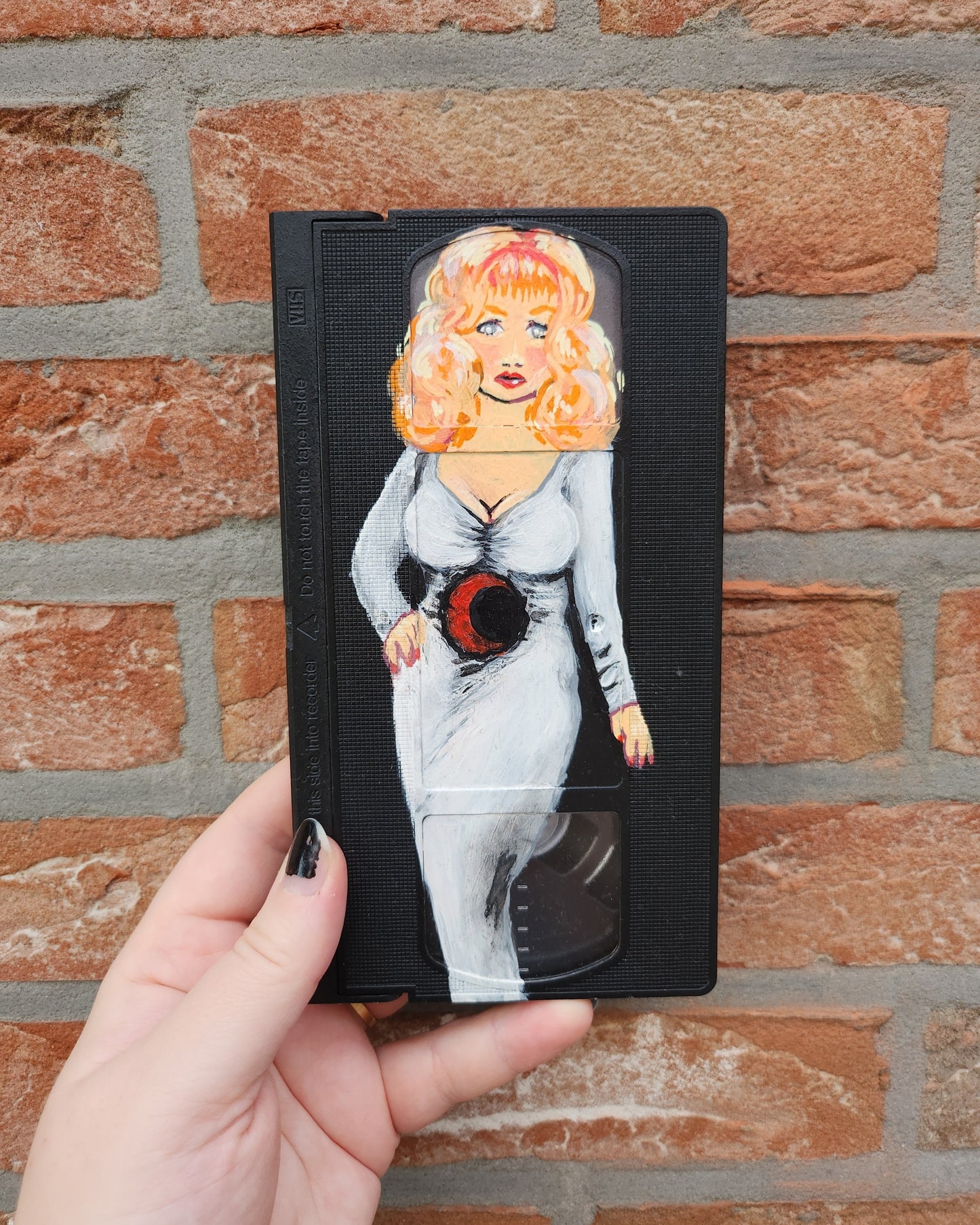 Upcycled VHS tapes - mini painting