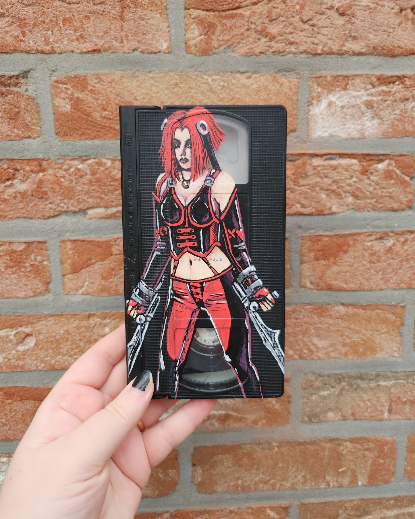 Upcycled VHS tapes - mini painting