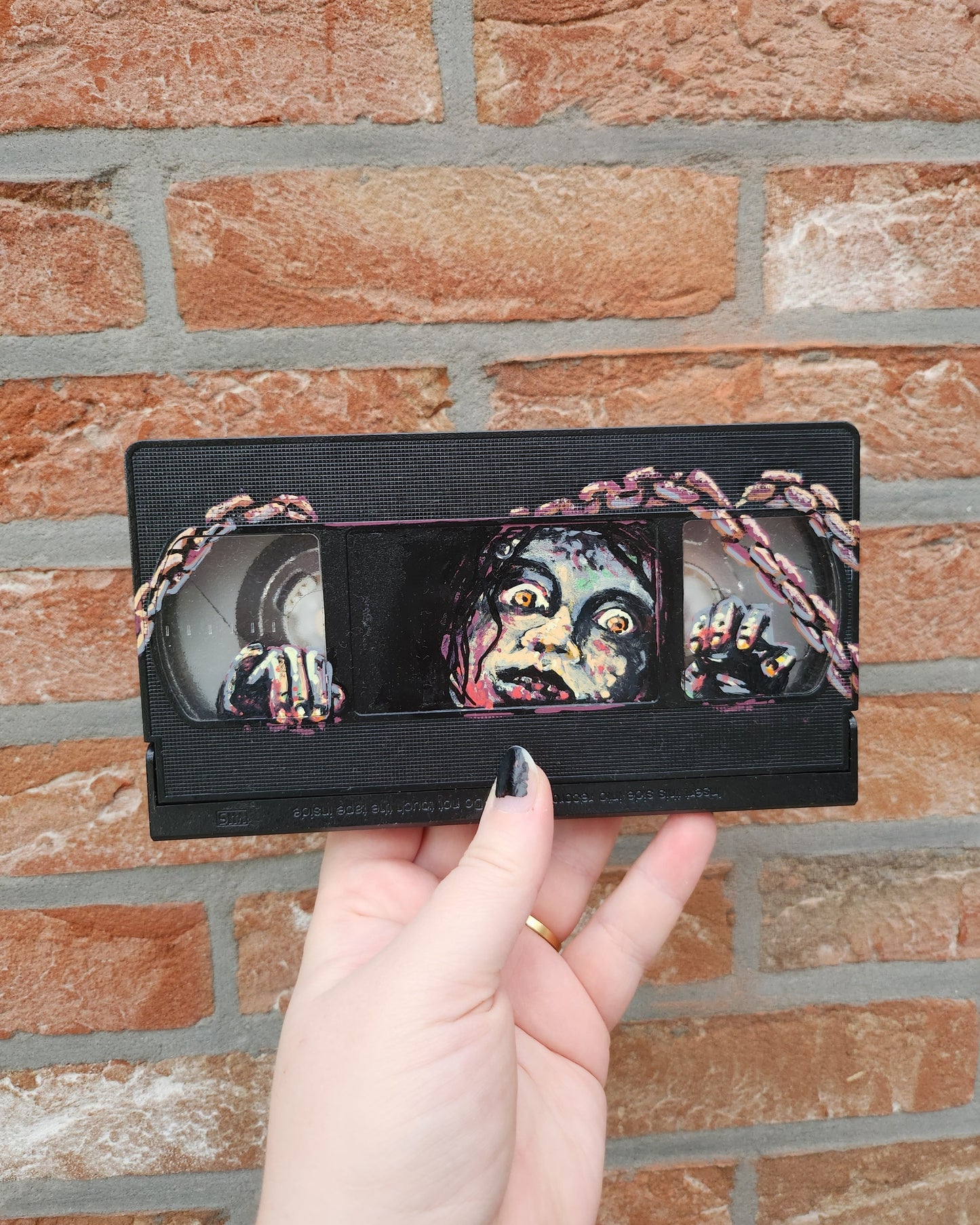 Upcycled VHS tapes - mini painting