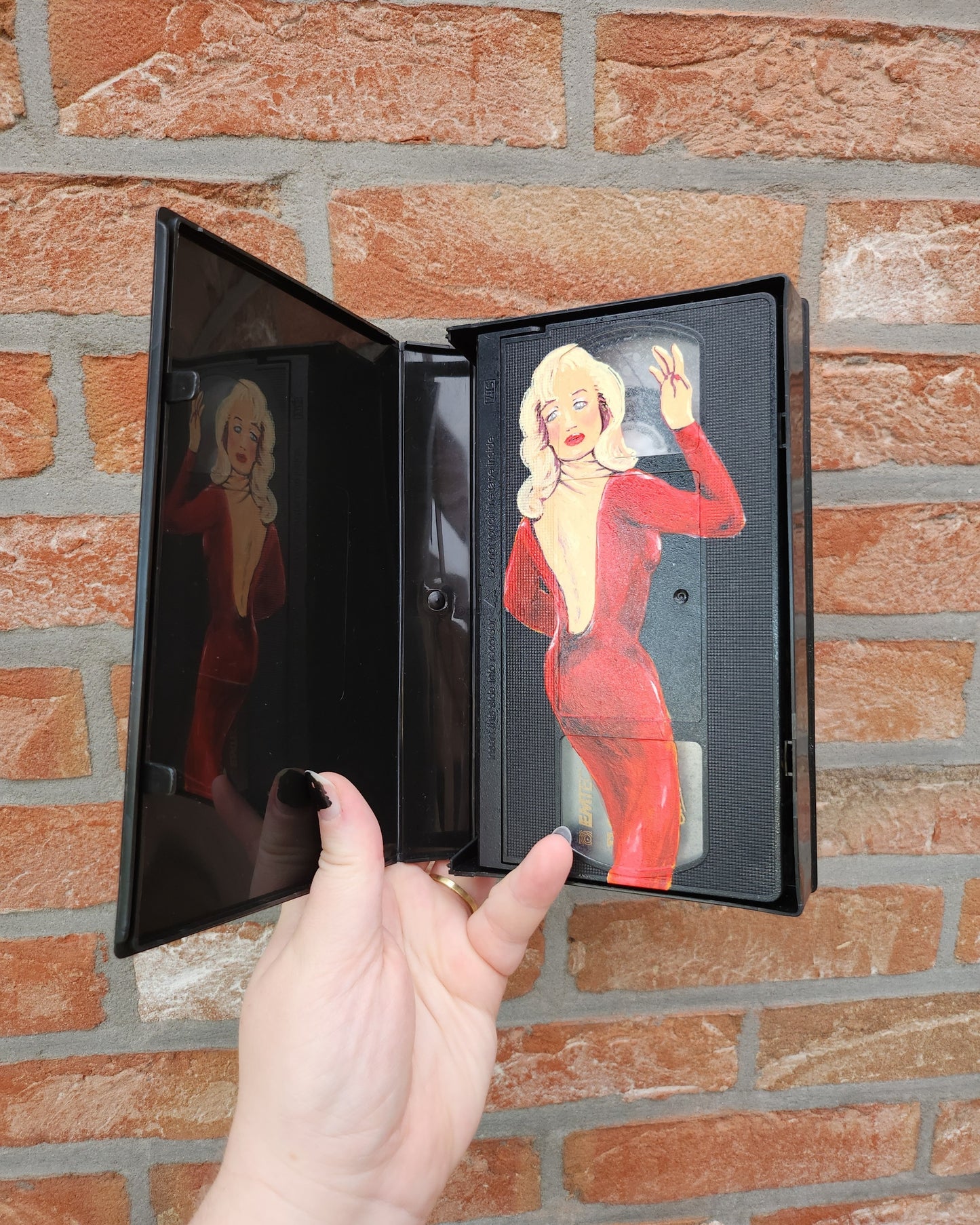 Upcycled VHS tapes - mini painting