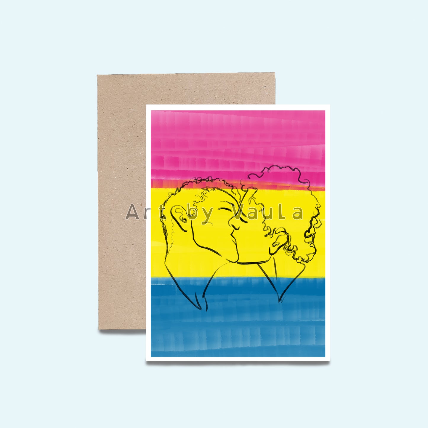 Pansexual flag card