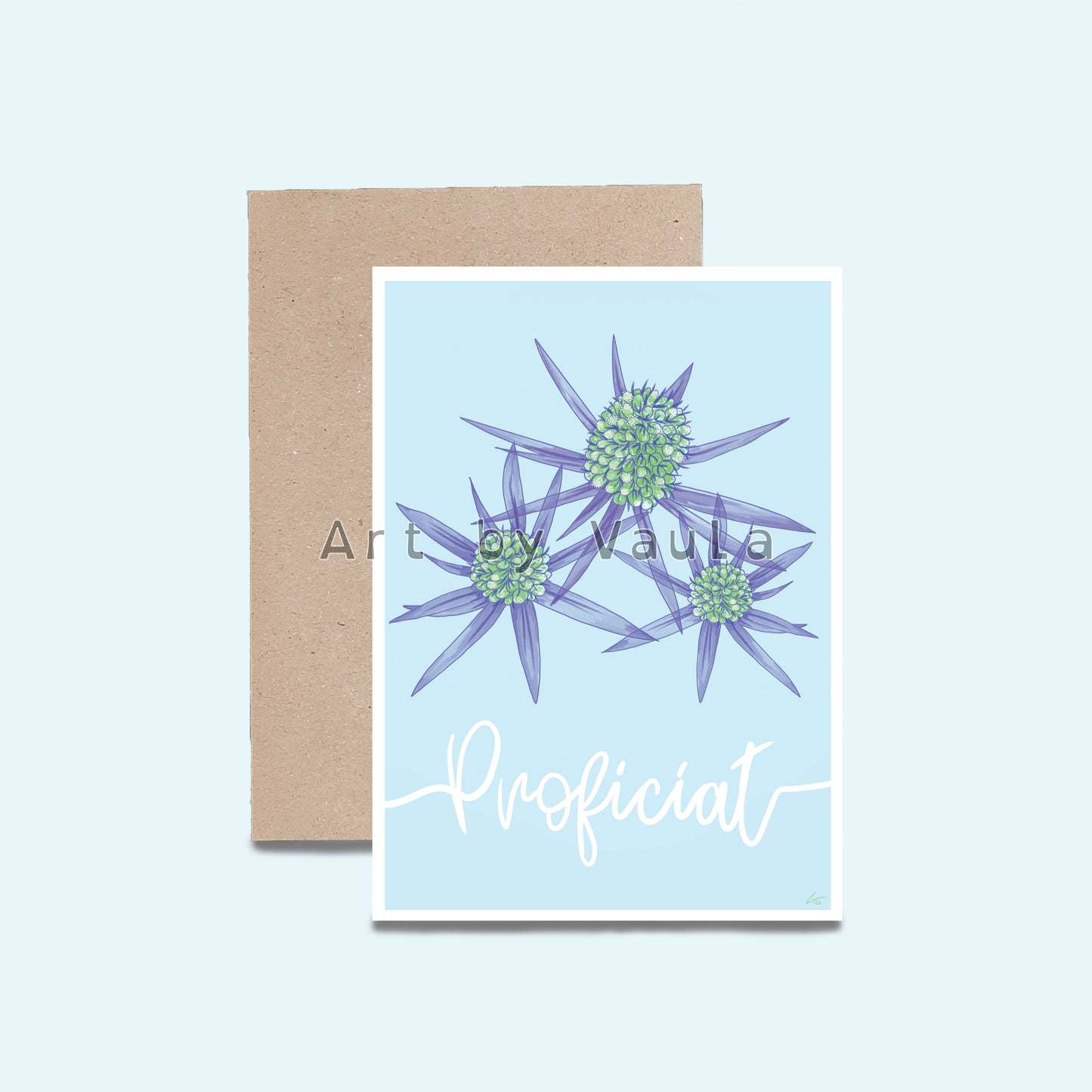 Proficiat Flower card