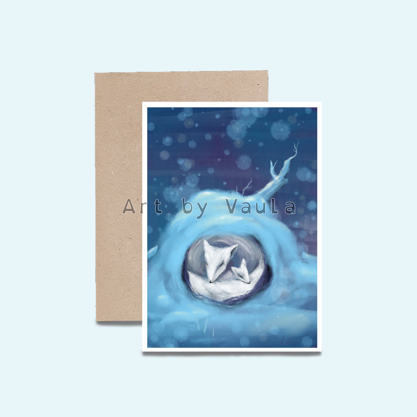 Snow fox card