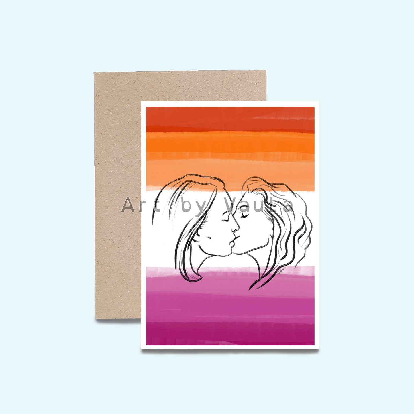 Lesbian flag card